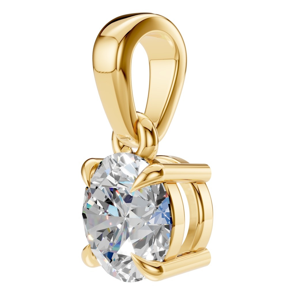 PE-1164 Yellow Gold Pendant SET - ANGLE