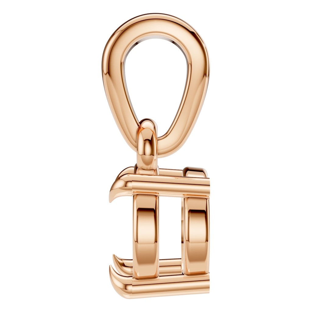 PE-1164 Rose Gold Pendant UNSET - Side View