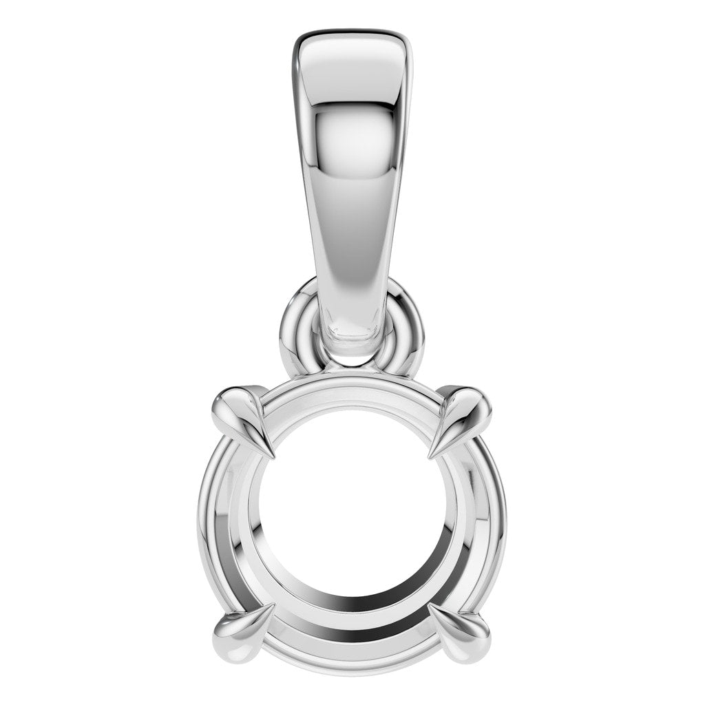 PE-1164 White Gold Pendant UNSET - Main View