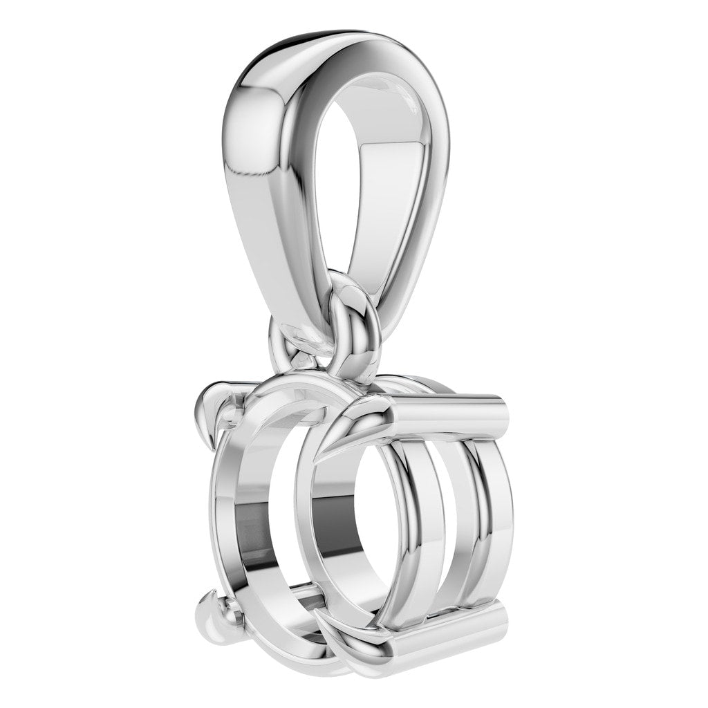 PE-1164 White Gold Pendant UNSET - ANGLE