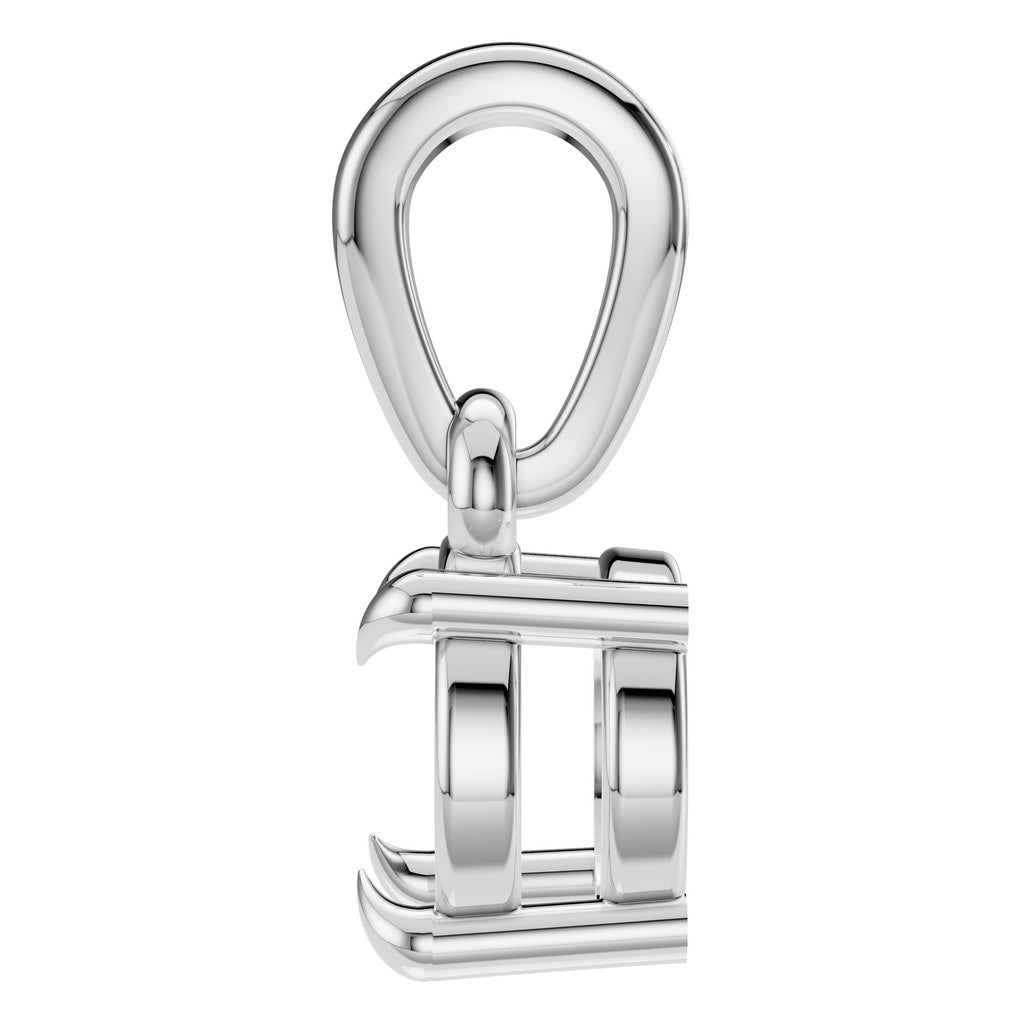 PE-1164 White Gold Pendant UNSET - Side View