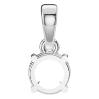 PE-1164 White Gold Pendant UNSET - BACK