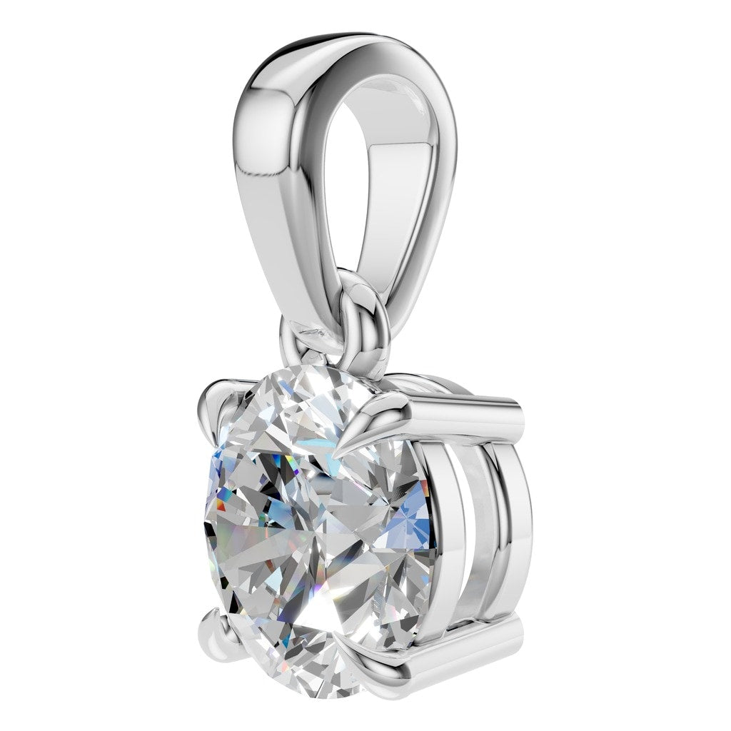 PE-1164 White Gold Pendant SET - ANGLE