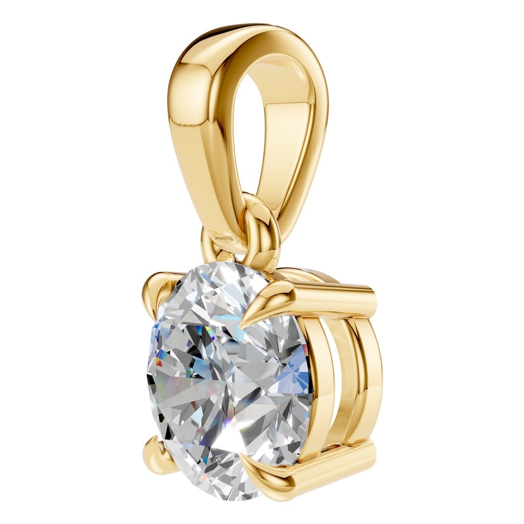 PE-1164 Yellow Gold Pendant SET - ANGLE