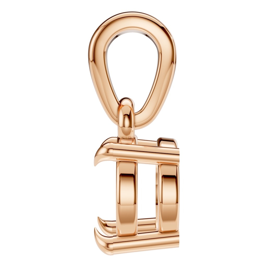 PE-1164 Rose Gold Pendant UNSET - Side View