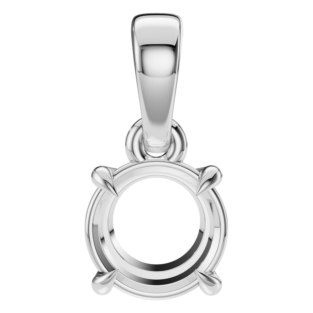 PE-1164 White Gold Pendant UNSET - Main View