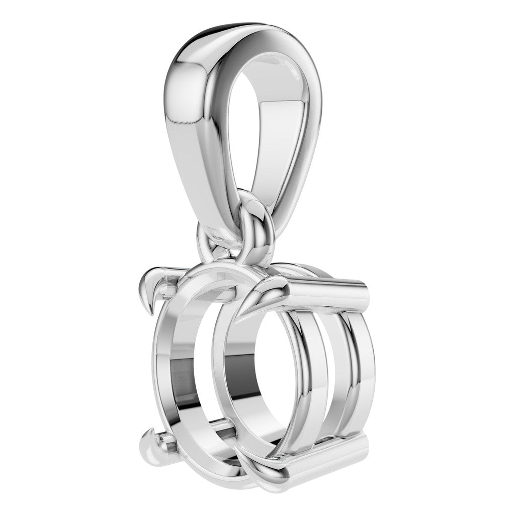 PE-1164 White Gold Pendant UNSET - ANGLE