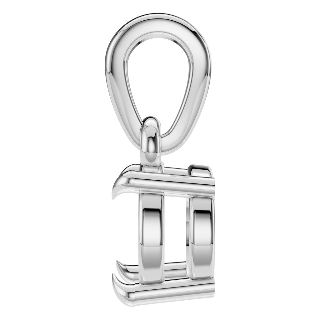 PE-1164 White Gold Pendant UNSET - Side View