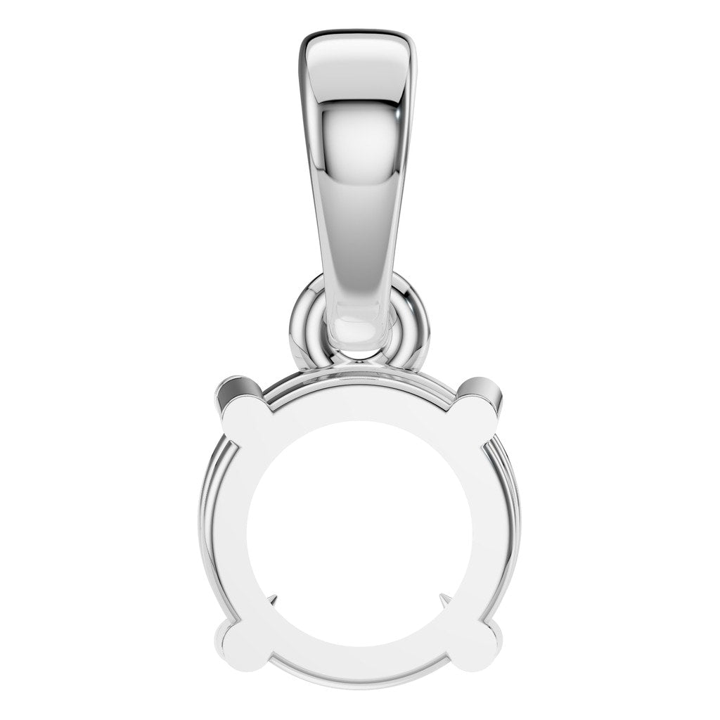 PE-1164 White Gold Pendant UNSET - BACK