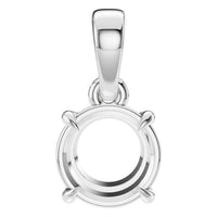 PE-1164 White Gold Pendant UNSET - Main View