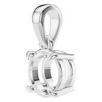 PE-1164 White Gold Pendant UNSET - Angle View