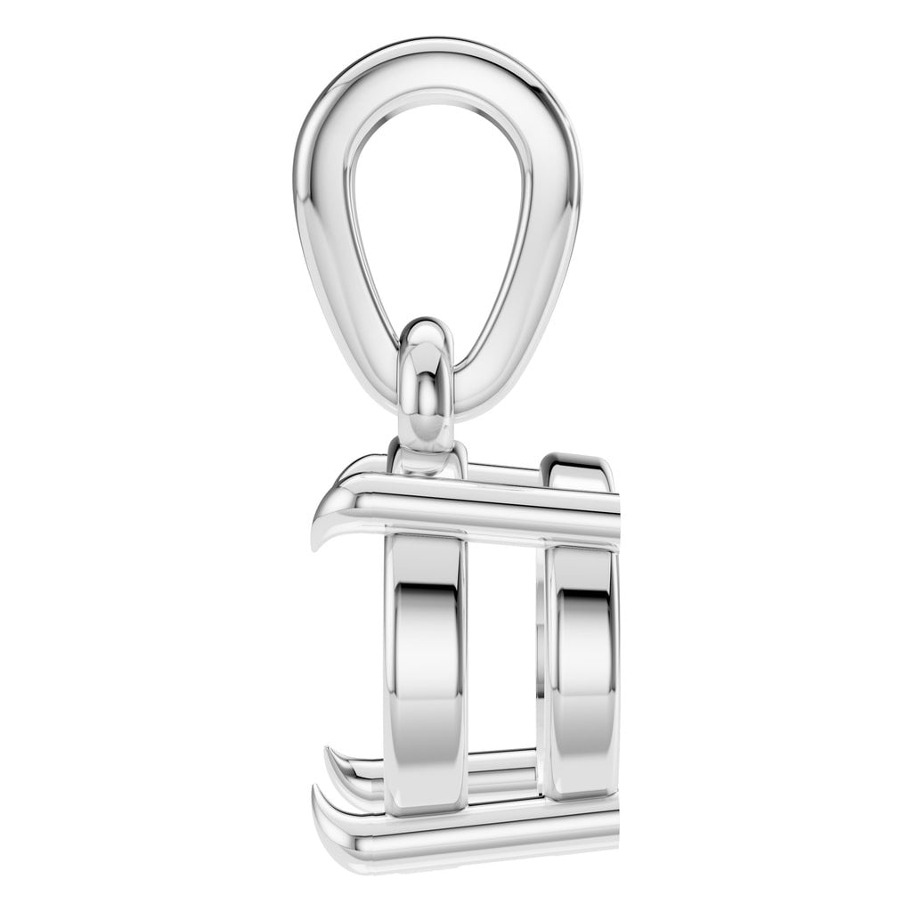 PE-1164 White Gold Pendant UNSET - Side View