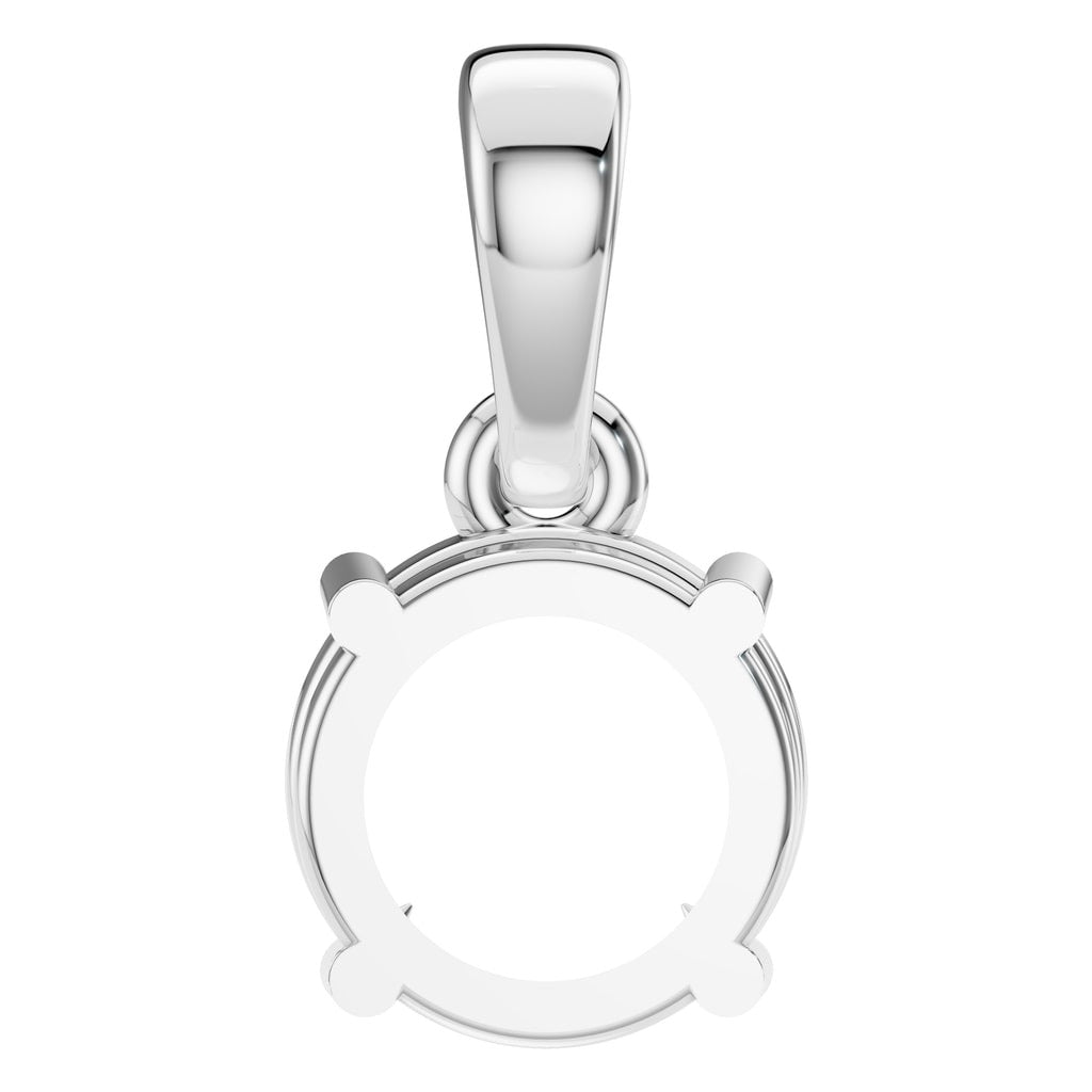 PE-1164 White Gold Pendant UNSET - Back View