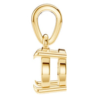 PE-1164 Yellow Gold Pendant UNSET - Side View
