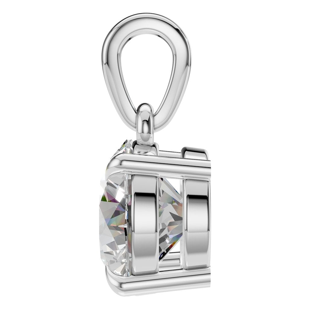 PE-1164 White Gold Pendant SET - Side View