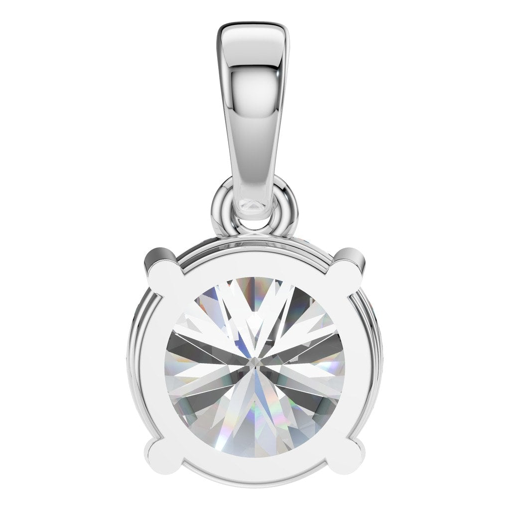PE-1164 White Gold Pendant SET - BACK