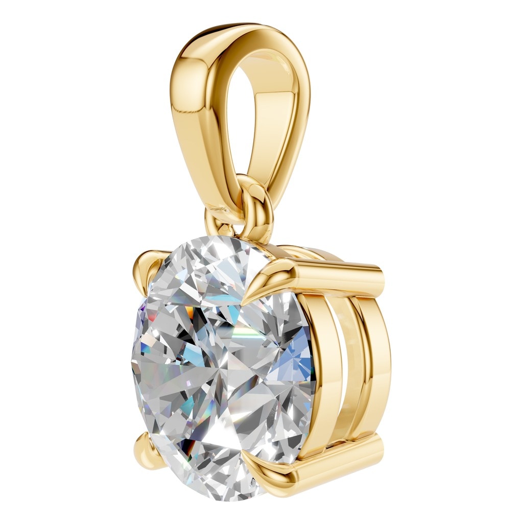 PE-1164 Yellow Gold Pendant SET - ANGLE