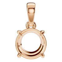 PE-1164 Rose Gold Pendant UNSET - Main View
