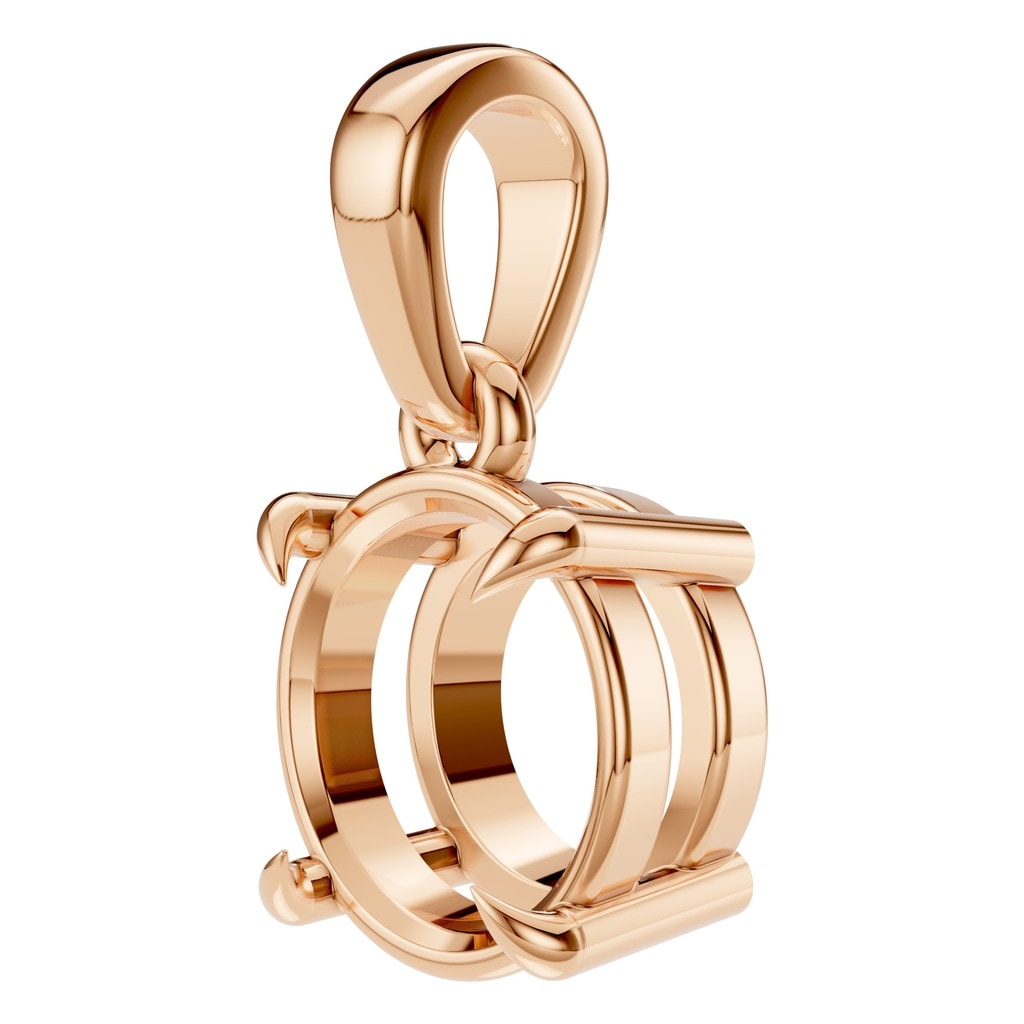 PE-1164 Rose Gold Pendant UNSET - ANGLE