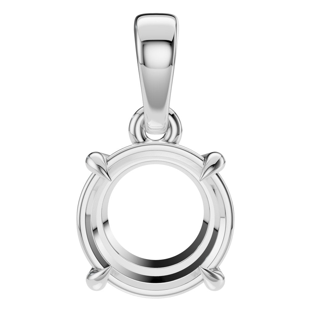 PE-1164 White Gold Pendant UNSET - Main View