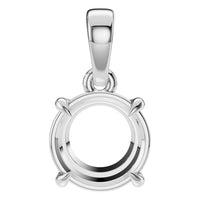 PE-1164 White Gold Pendant UNSET - Main View