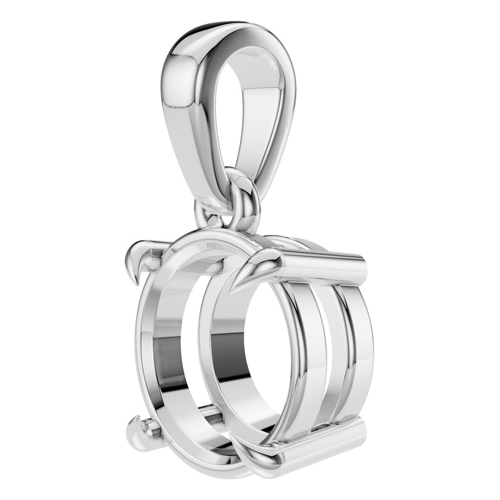 PE-1164 White Gold Pendant UNSET - ANGLE