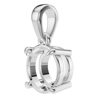 PE-1164 White Gold Pendant UNSET - ANGLE