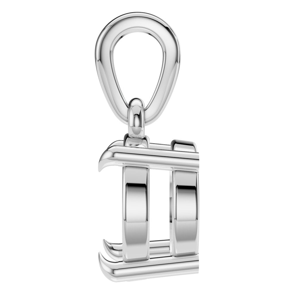 PE-1164 White Gold Pendant UNSET - Side View