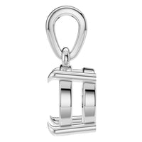 PE-1164 White Gold Pendant UNSET - Side View