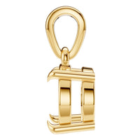 PE-1164 Yellow Gold Pendant UNSET - Side View