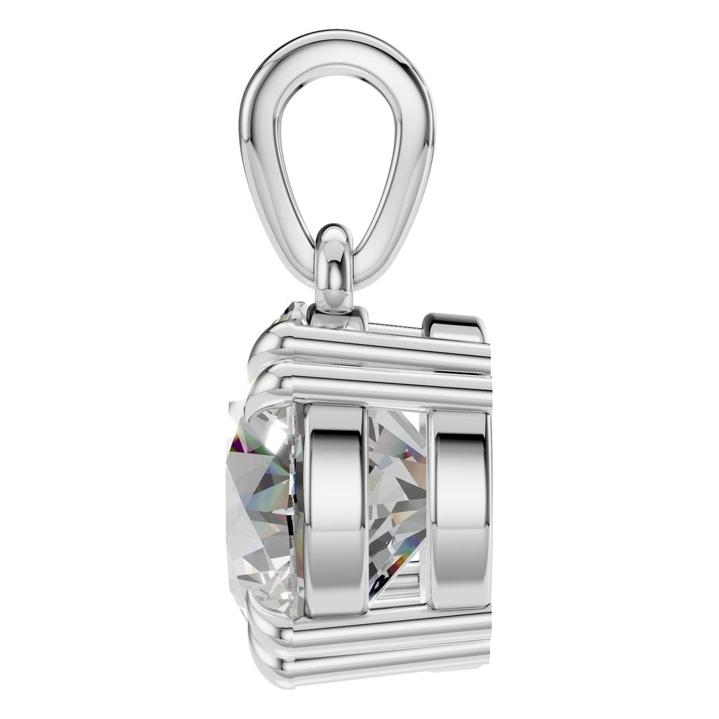 PE-1164 White Gold Pendant SET - Side View