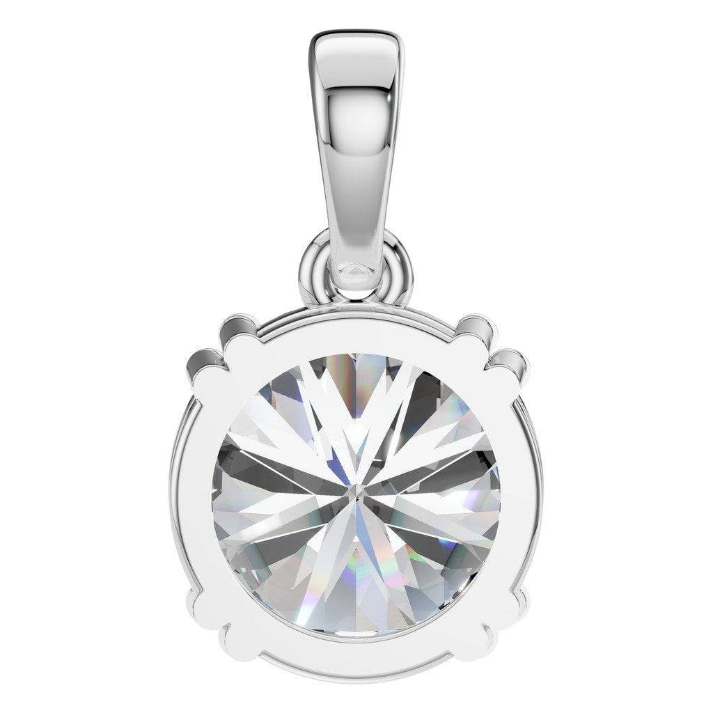 PE-1164 White Gold Pendant SET - BACK