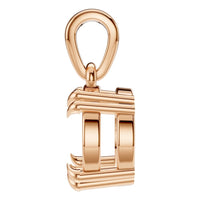 PE-1164 Rose Gold Pendant UNSET - Side View