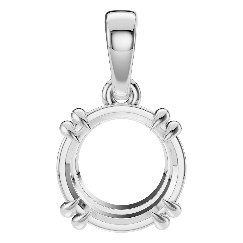 PE-1164 White Gold Pendant UNSET - Main View