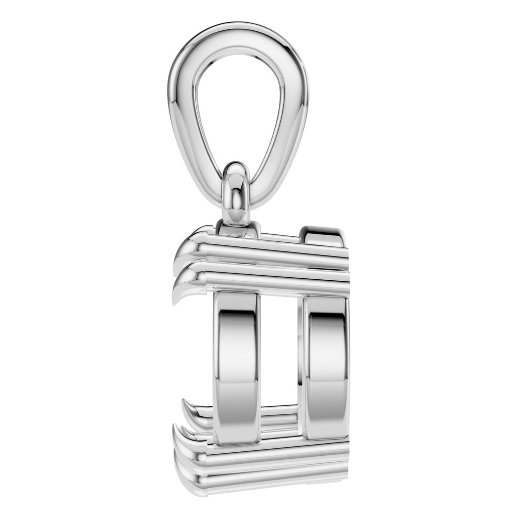 PE-1164 White Gold Pendant UNSET - Side View