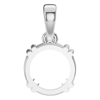 PE-1164 White Gold Pendant UNSET - BACK