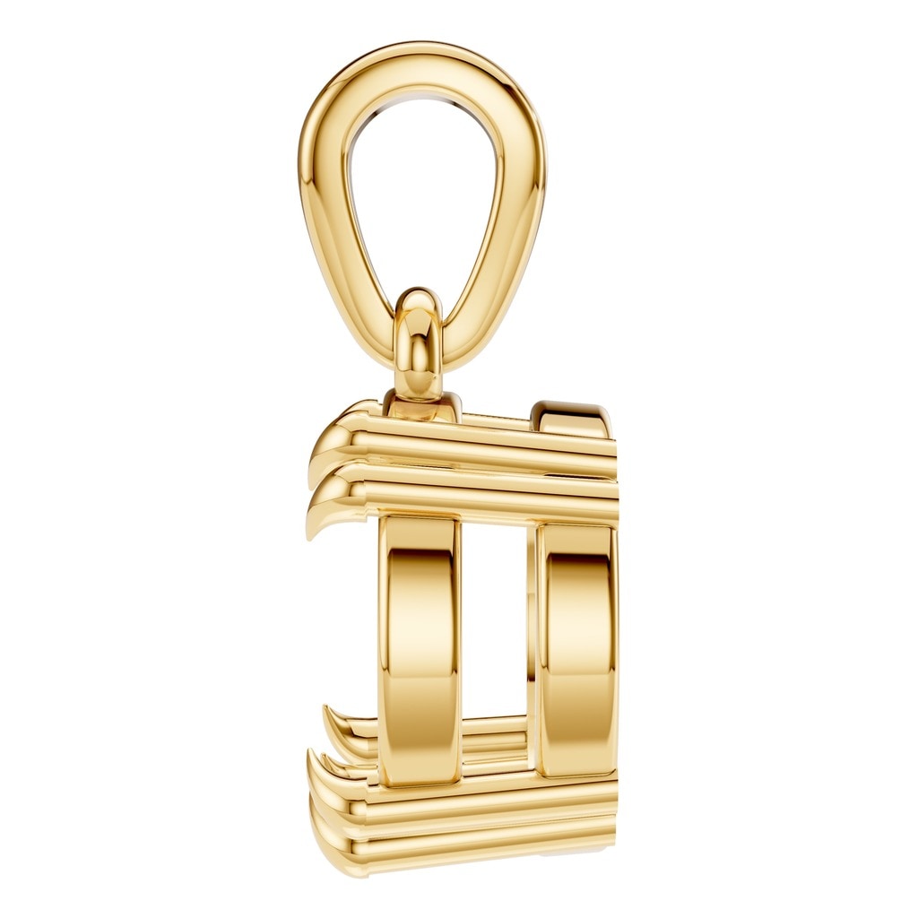 PE-1164 Yellow Gold Pendant UNSET - Side View