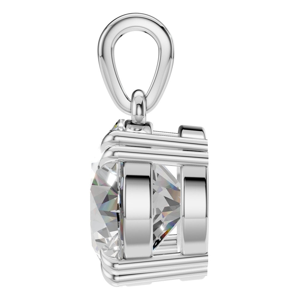 PE-1164 White Gold Pendant SET - Side View
