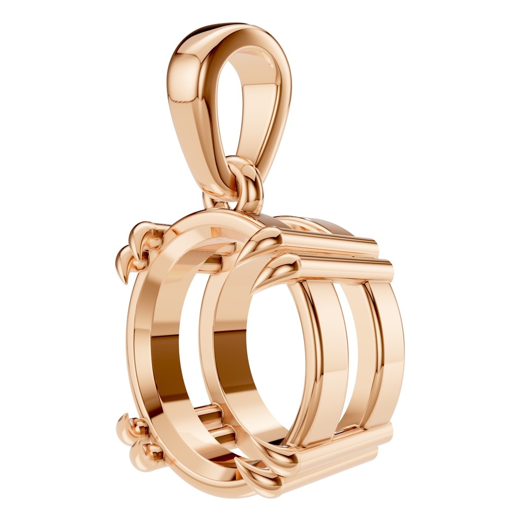 PE-1164 Rose Gold Pendant UNSET - ANGLE