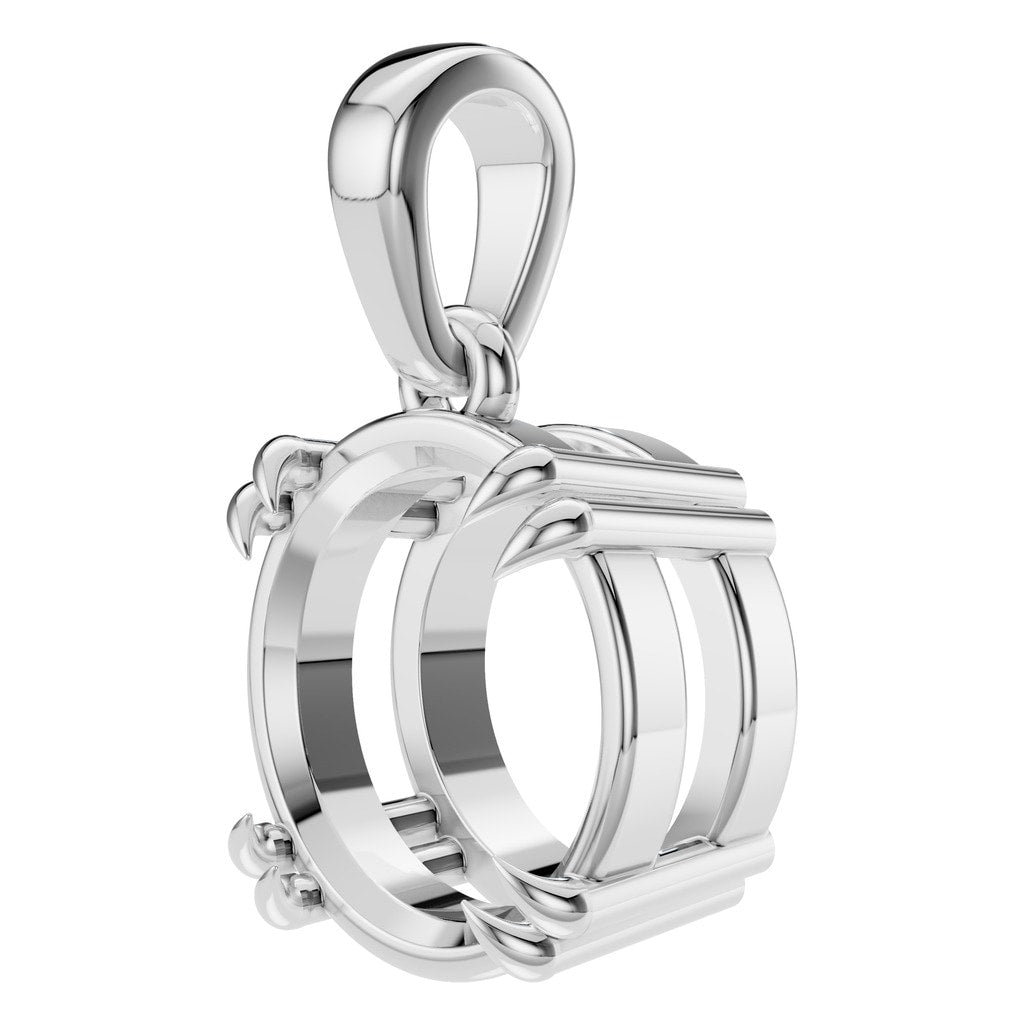 PE-1164 White Gold Pendant UNSET - ANGLE
