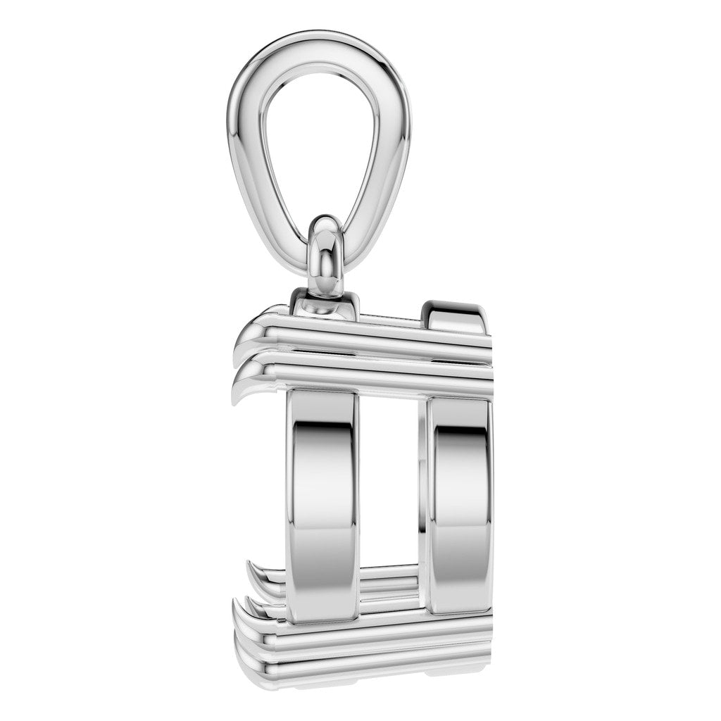 PE-1164 White Gold Pendant UNSET - Side View