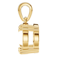 PE-1164 Yellow Gold Pendant UNSET - Side View