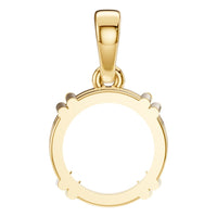 PE-1164 Yellow Gold Pendant UNSET - BACK
