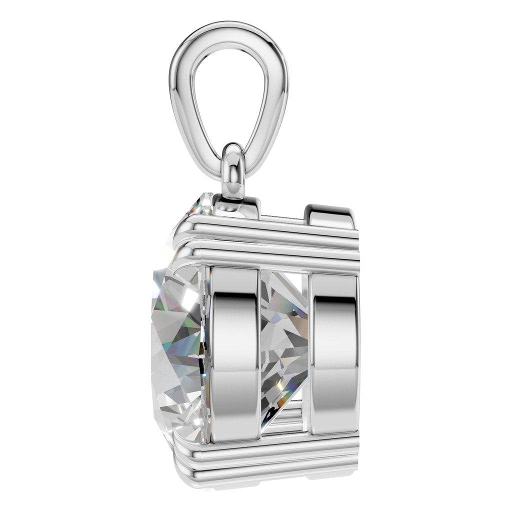 PE-1164 White Gold Pendant SET - Side View