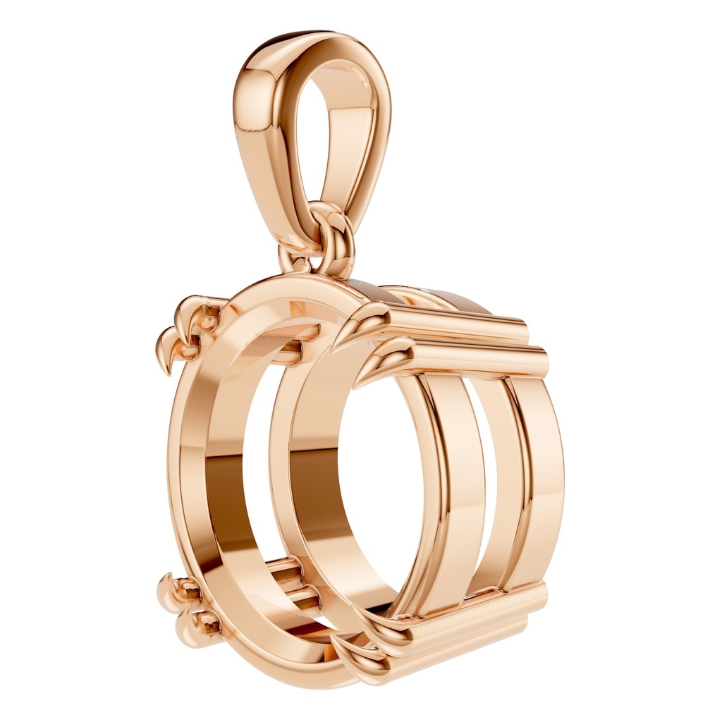 PE-1164 Rose Gold Pendant UNSET - ANGLE
