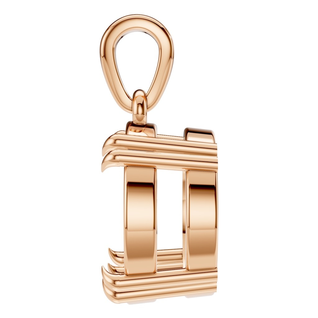 PE-1164 Rose Gold Pendant UNSET - Side View