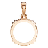 PE-1164 Rose Gold Pendant UNSET - BACK
