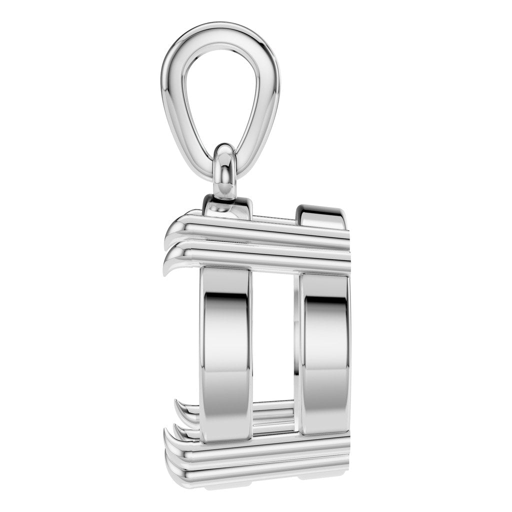 PE-1164 White Gold Pendant UNSET - Side View