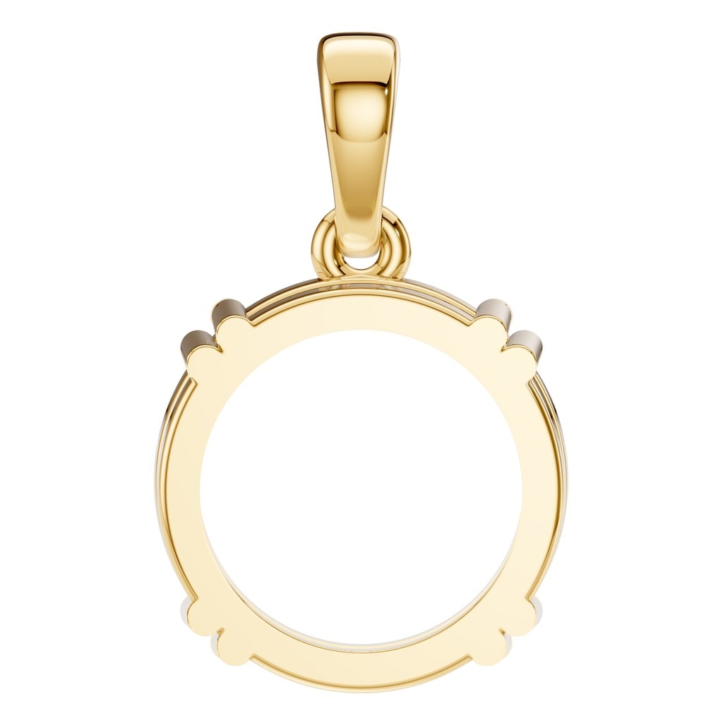 PE-1164 Yellow Gold Pendant UNSET - BACK