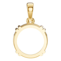 PE-1164 Yellow Gold Pendant UNSET - BACK